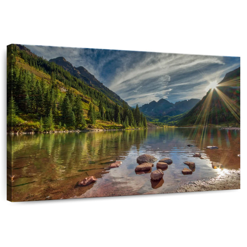 Paysage de montagne Alvord Maroon Bells, H 8 po x l 12 po