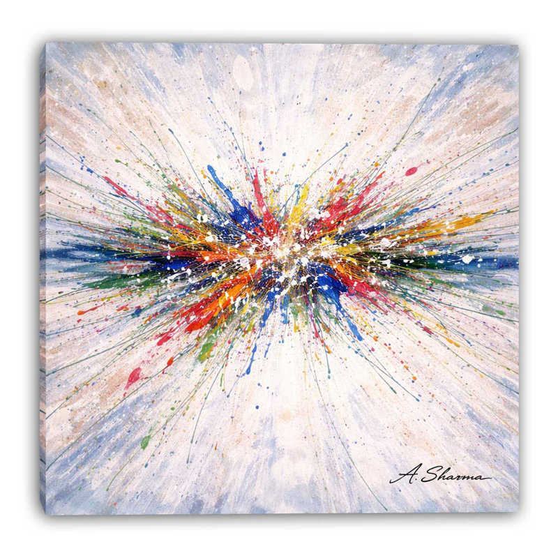 «Spectrum Burst», art mural sur toile tendue, L 20 po x H 20 po x P 1,5 po