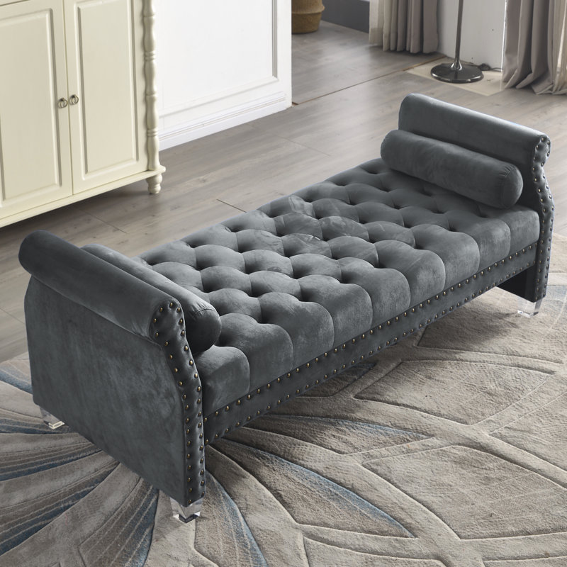 Tenbury Upholstered Daybed, Gray