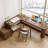Solid wood corner desk L-shaped-6563683