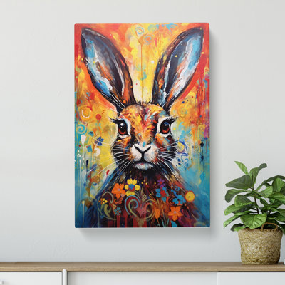 Hare Impressionism - Wrapped Canvas