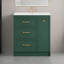 Ensemble de meuble-lavabo moderne 30 po avec trois tiroirs, longues poignées dorées-108647231