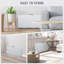 Table carrée pliante 34 ", table de jeu et de table pliante portative 34", blanc-1178324186