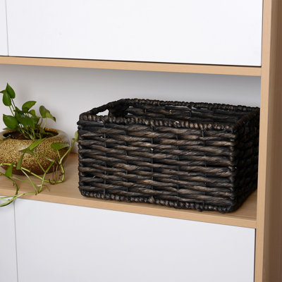 Twisted Rectangle 2 Piece Wicker Basket Set