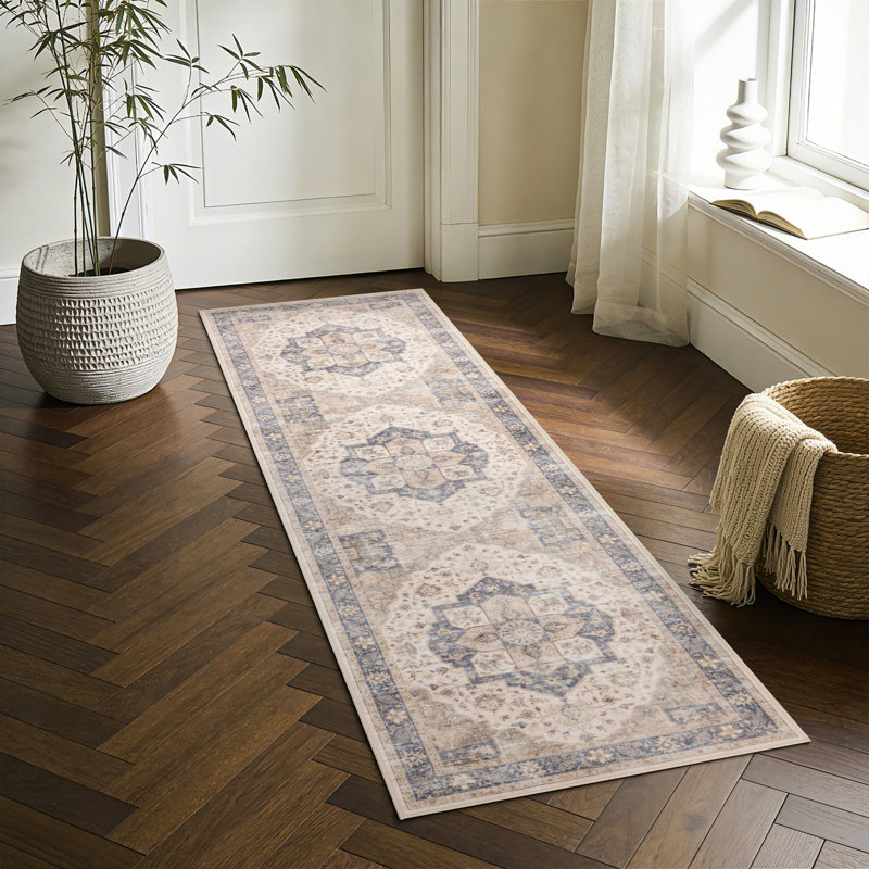 Contemporary Design Multi Accent Rug, Runner 2' x 7'