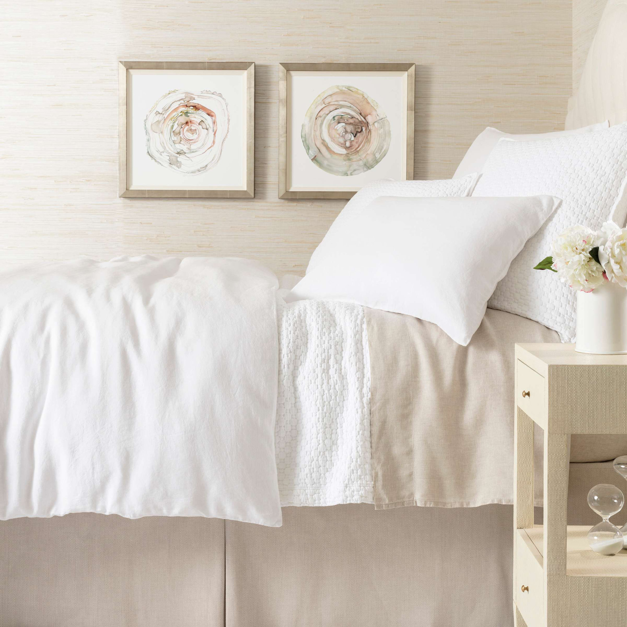 Lush Linen Duvet Cover, White, King Duvet Cover