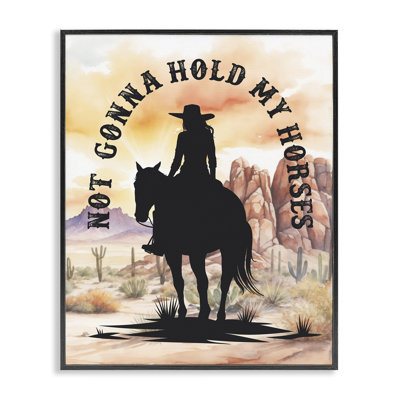  «Not Gonna Hold My Horses», art de la giclée encadrée par lettré et doublé