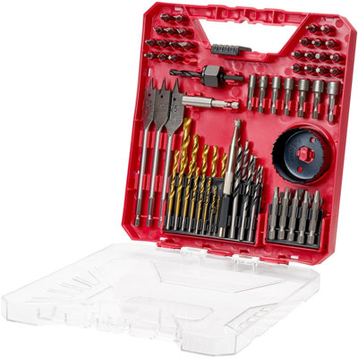 Drill Bit Set, 70 Pieces Drill and Driver Bit Set, Screwdriver Bit Set Suitable for Wood Metal Cement Drilling and Screw Driving, Drill Bit Sets Combo Kit Assorted in Organized Carrying Case