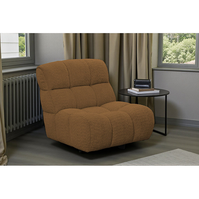 Upholstered Swivel Armless, Yellow
