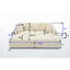 Ensemble de canapé-lit modulaire convertible rembourré modulaire-1694570244