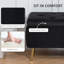 Banc de rangement avec repose-pieds avec pieds en acier, coffre de rangement de 43 po-1294547389