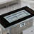 43" Propane Gas Fire Pit Table, 60000 Btu Rectangular Open Weave Wicker Fire Pit With Glass Wind Guard