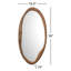 Miroir ovale en bois naturel