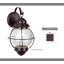Lanterne murale d'extérieur en verre bullé Momeyer-29613121-29613123