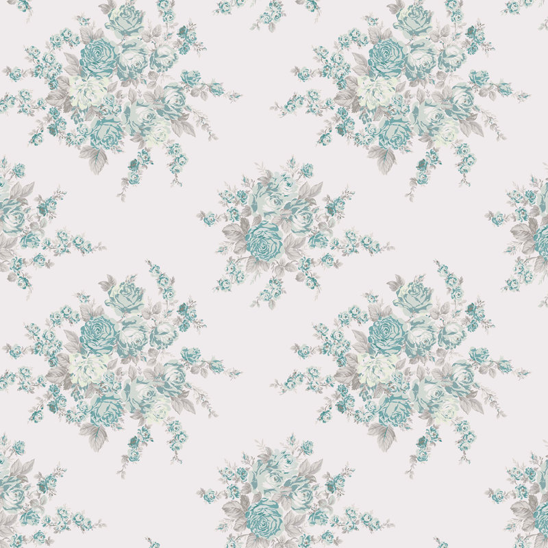 Papier peint Shabby Elegance par Rachel Ashwell, Bleu