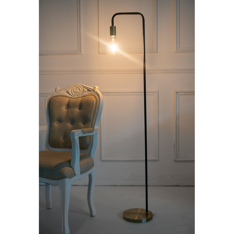 Price 146cm Arched Floor Lamp, Antique Brass