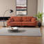 Canapé de 103 pouces à assise profonde avec coussins - canapé en velours rouge brique pour salon, chambre à coucher, appartement, bureau et dortoir-129023843