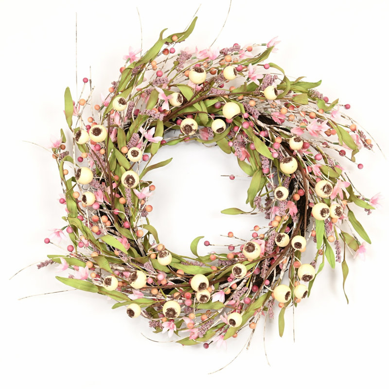 Couronne de 22 po pour la fête de la Saint-Valentin, Crème