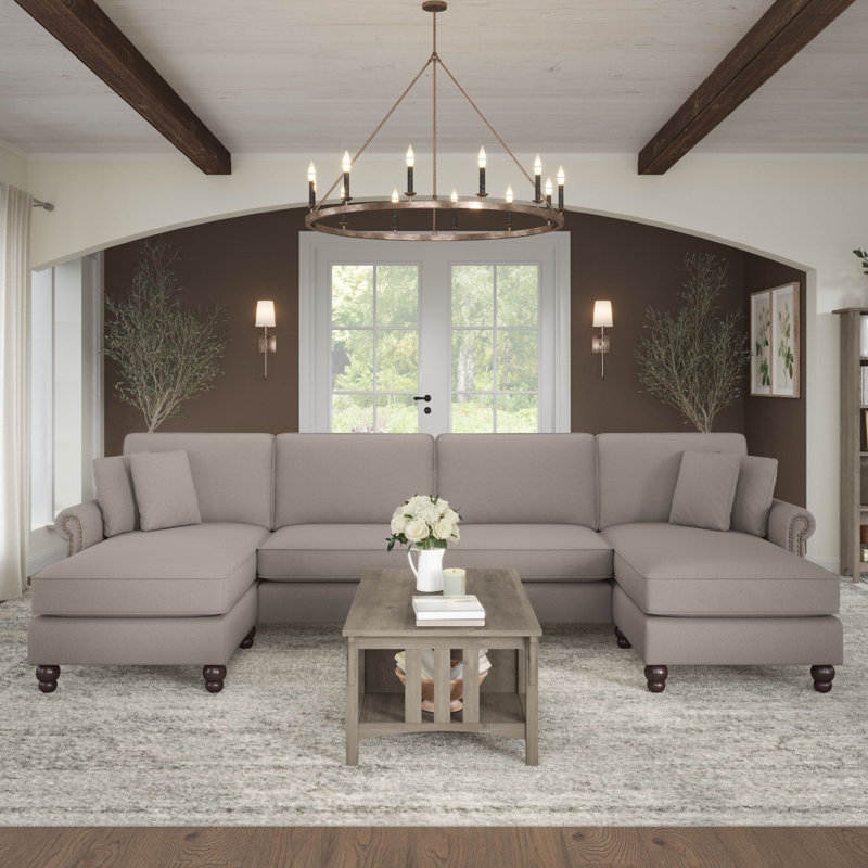 Canapé modulaire de coin Aliye, Beige