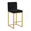 Tabouret moderne à hauteur de comptoir avec dossier complet et structure en fer robuste-1024667757