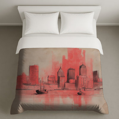 Housses de couette Red City Skyline