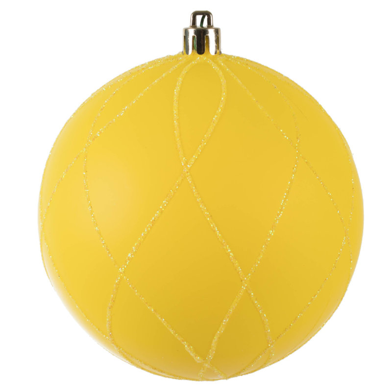 Ornement en forme de boule 8 po, Jaune