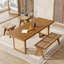Table de salle à manger rectangulaire en bois massif brun-809961807