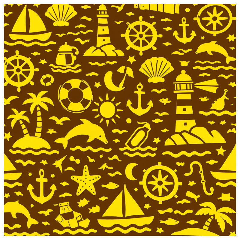 Édredon jaune nautique, King
