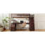 Lit mezzanine double avec 7 tiroirs, 2 tablettes et un bureau-911174448