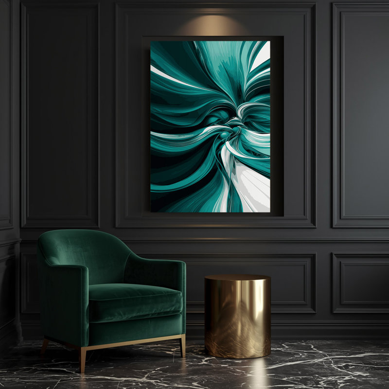 Art numérique sur toile, abstraction numérique 59, H 20 po x l 24 po