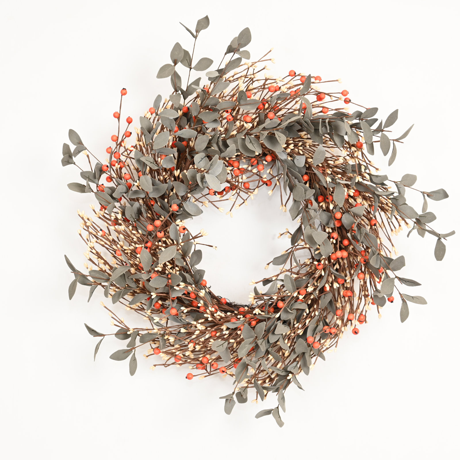 26" Handcrafted Berry Thanksgiving Wreath