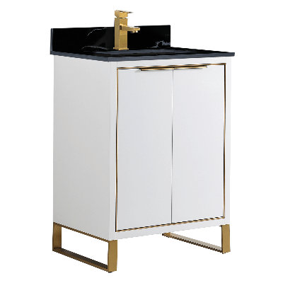 24'' Single Bathroom Vanity with Stone Top
