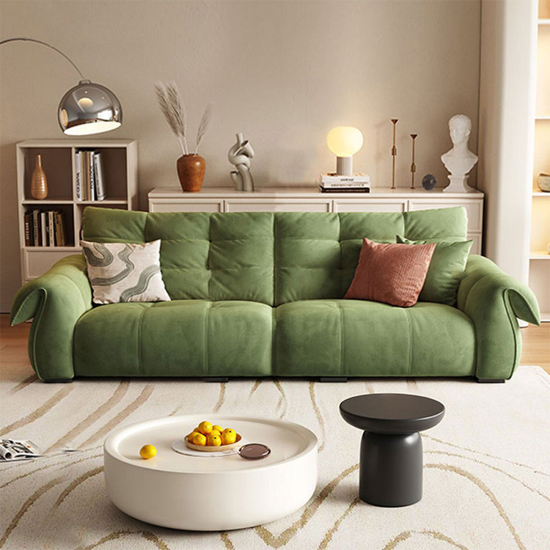 Coussin modulaire en polyester vert, 38,19 po H x 110,24 po L x 42,13 po P, 4