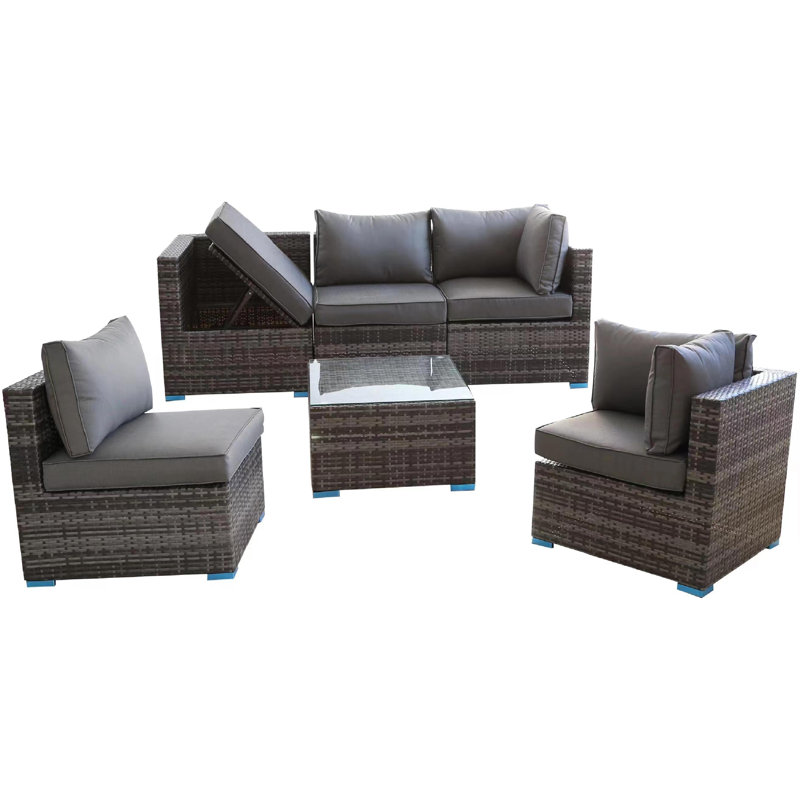 Gwennaelle 5 - Person Conversation Set, Nature, Grey