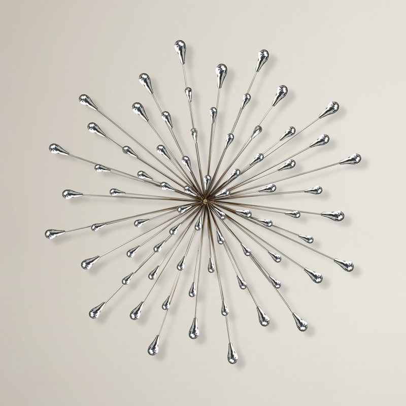 Décoration murale Valda Starburst, Argent argent