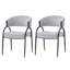 Chaises de salle à manger rembourrées avec pieds en métal (ensemble de 2)-646597532