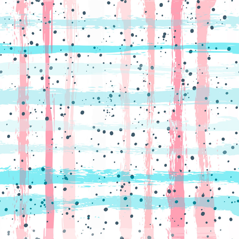 Watercolour Stripes Grunge Background - Wrapped Canvas Print, 91cm H x 91cm W x 3.8cm D