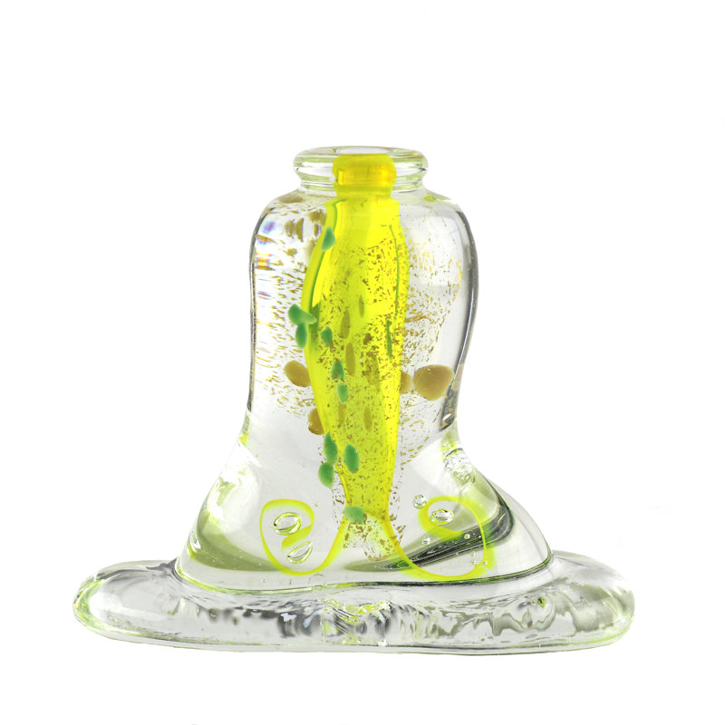 Strasbourg European Art Glass Vase Yellow