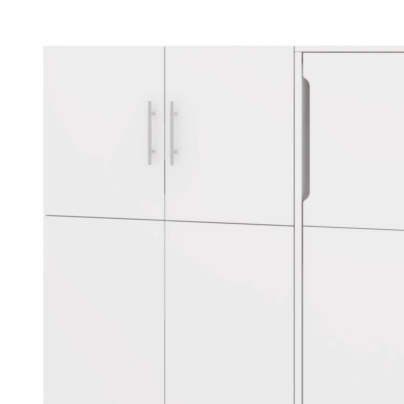 Lit escamotable avec casiers et armoires escamotables, Double