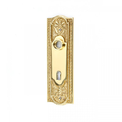 Porte avec plaque arrière serrure