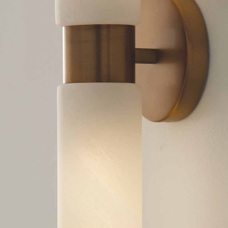 Wallchiere en acier Theo, Laiton vieilli, Faux Alabaster