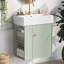 Meuble-lavabo flottant moderne de 21,6 po avec lavabo en céramique - parfait pour les petites salles de bain, rangement à gauche-1525367519-1525367516