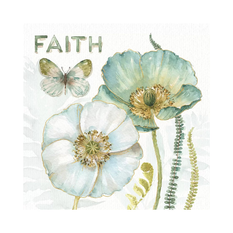 My Greenhouse Flowers Faith 1 Piece Wrapped Canvas Painting, 66.04cm H x 66.04cm W x 1.91cm D