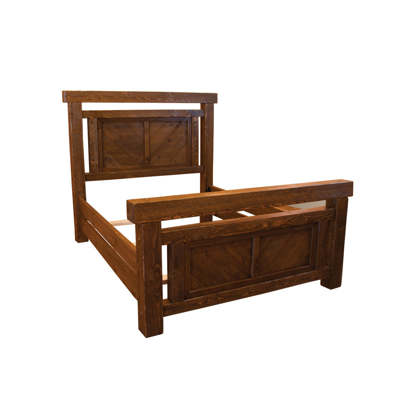 Truet Solid Wood Bed, Full, Brown