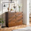 Ensemble de chambre à coucher 3 pièces, commode 8 tiroirs et table de chevet Witkowski