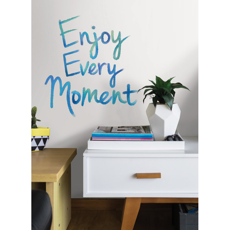 Enjoy Every Moment Blue Self-Adhesive Wall Decal