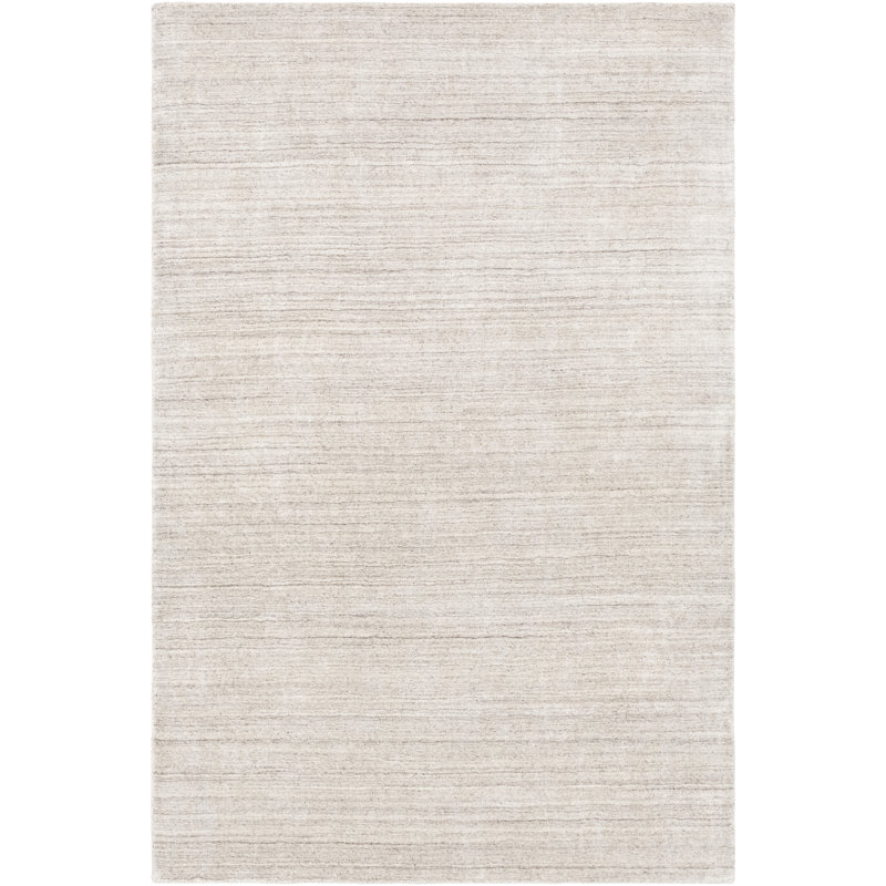 Tapis gris clair touffeté à la main Munana, Rectangle 5 pi x 7 pi 6 po