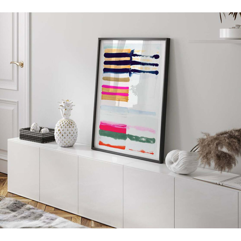 Hot Stripes By Kristi Kohut, Shadow Box Acrylic, 60" H x 28" W