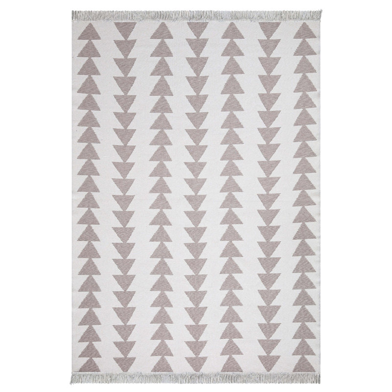 Tapis rectangulaire en coton Schreck, Rectangle 4 pi x 5 pi 11 po