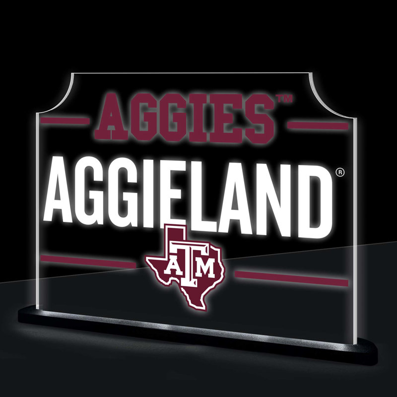 Texas A&M College Rectangle Desklite LED Decor